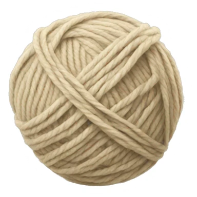 Beige Ball of yarn  sticker