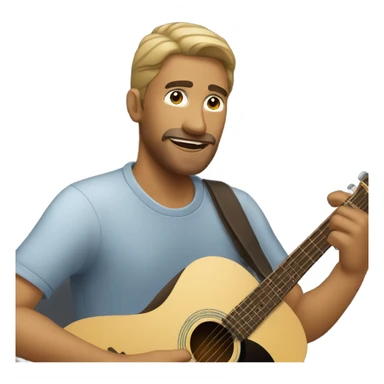 Man playing a guitar sticker