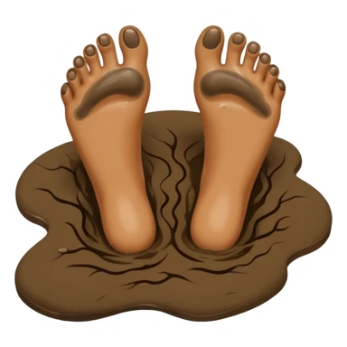 wet and muddy feet sticker