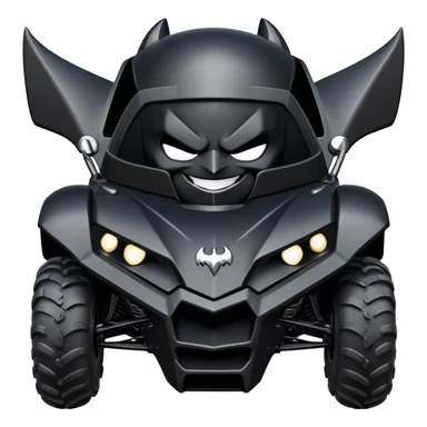 batmobile atv quad banshee front with a smile sticker