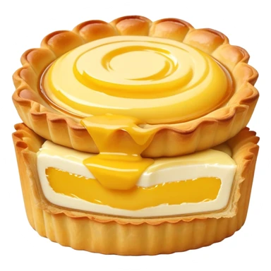 Gentle colored Hong Kong egg tart dessert sticker