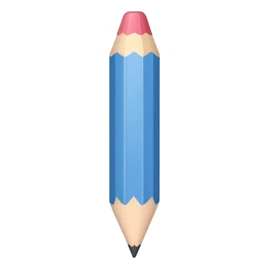 white colored pencil with a sharp tip sticker