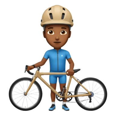 City Cyclist black man sticker