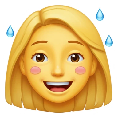 joyful face with happy tears streaming down sticker