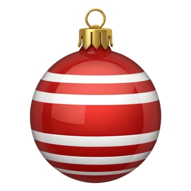 A Red Striped Ornament sticker