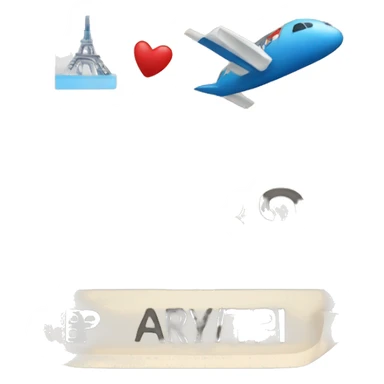 flight ticket to paris sticker
