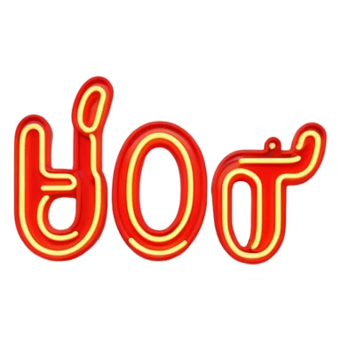 neon sign with the word hot sticker