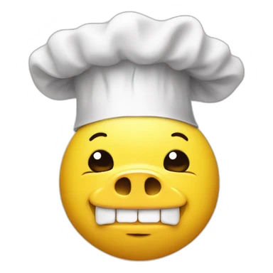  yellow pig chef face android phone style sticker