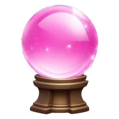 Pink crystal ball sparkles sticker