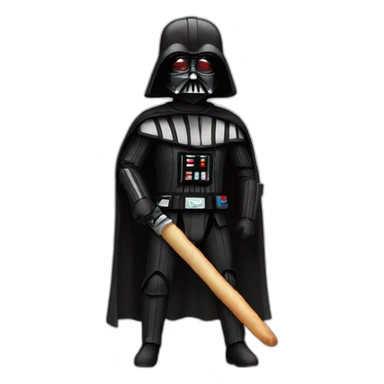 Dark vador avec une baguette magique sticker