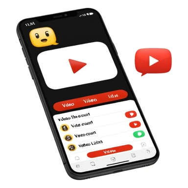 Phone on YouTube app  open showing video with view count sticker