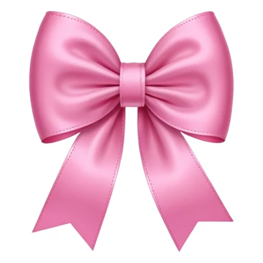 cute pink ribbon bow for hair sticker