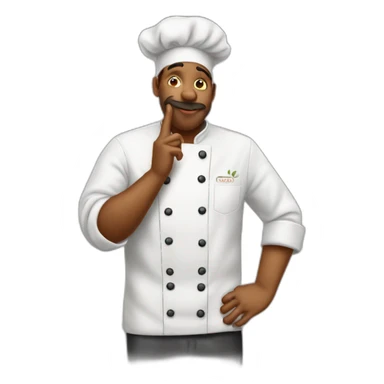 chef kissing his fingers sticker