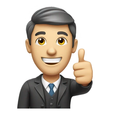 Smiling Englishman showing thumbs up  sticker