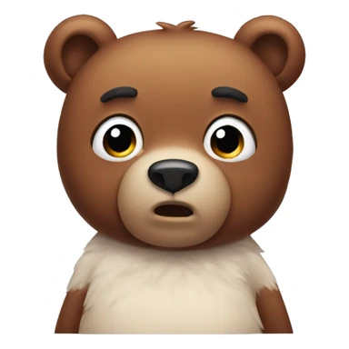 Embarrassed little bear sticker