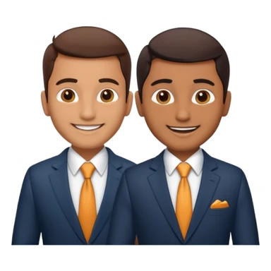 two same look brother both busnessmen indian look sticker