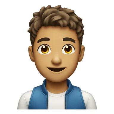 smiling boy looking at viewer sticker