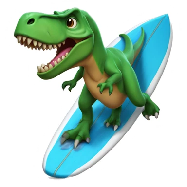 T-Rex on a surfboard sticker