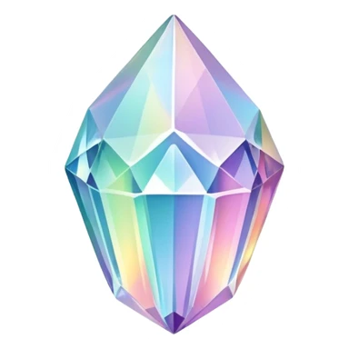 Pastel iridescent rainbow crystal sticker