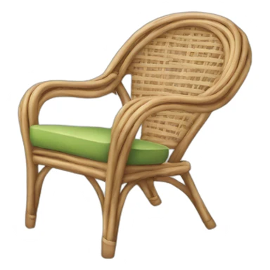 Rattan rounded chair sticker