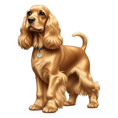 Dog-golden-english-cocker-spaniel-full-body-standing sticker