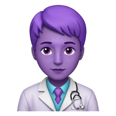 glitter purple doctor sticker