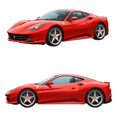 cartoon style ferrari sticker