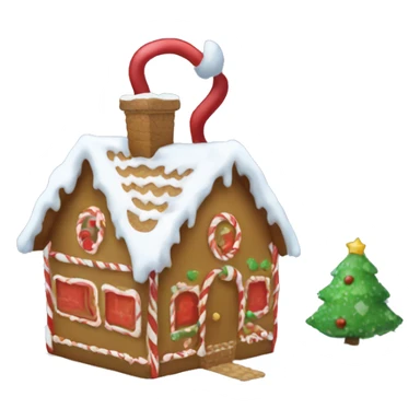 Draw a winter ball with a red base inside which there is a Christmas tree and a gingerbread house and with snow sticker