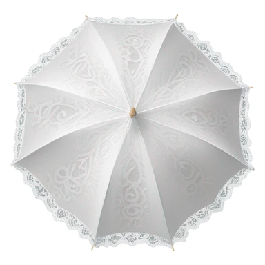white lace umbrella sticker