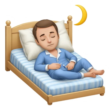 Macron qui dort dans sont lit sticker