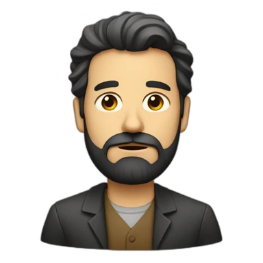 Señor Juan Cuesta with beard, depressed sticker