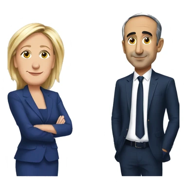 Zemmour et marine le pen sticker