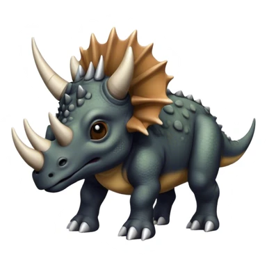 Black triceratops  sticker