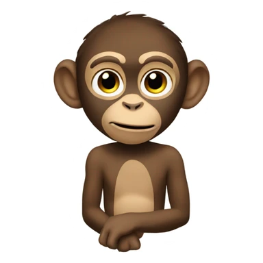 brown-haired meme monkey parody  sticker