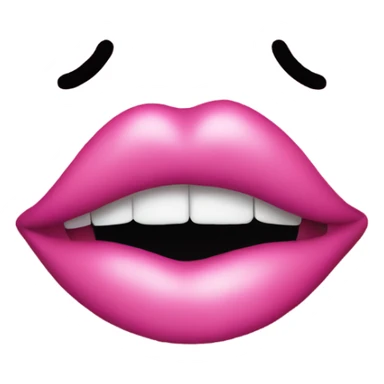 Pink kiss face sticker