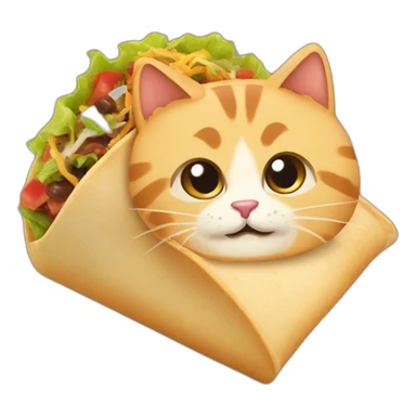 Cat taco takeout  sticker