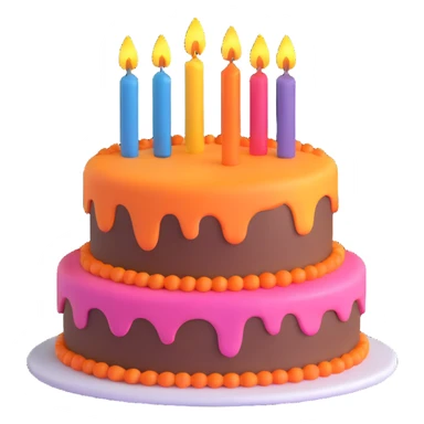 birthday cake with candles sticker
