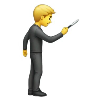 Man writing on a marker board sticker