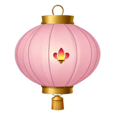 light pink chinese lantern sticker
