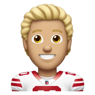 49ers fan man with blonde hair  sticker