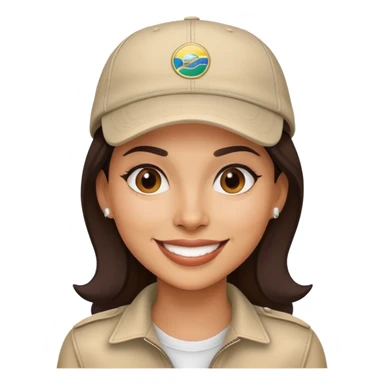 stylish latin-american woman wearing a cap and smiling sticker