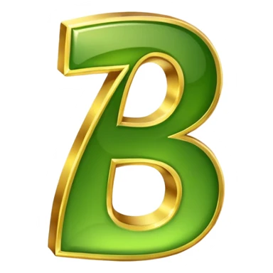 number 7 in golden and green shadows sticker