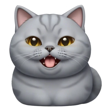Cinematic Comical Grey British Shorthair Cat Portrait Emoji, Head tilted dramatically while yawning exaggeratedly, round and plump body with sleek soft grey fur and subtle blue undertones, Simplified yet hilariously adorable features, highly detailed, glowing with an almost sarcastic glow, high shine, a mix of lazy and disinterested, stylized with a touch of playful whimsy, bright and alert but with a hilariously bored expression, soft glowing outline, capturing the essence of a mischievous yet overly dramatic kitty, so meme-worthy it feels like it could leap off the screen and sarcastically demand attention, perfect for the internet's next viral meme! sticker