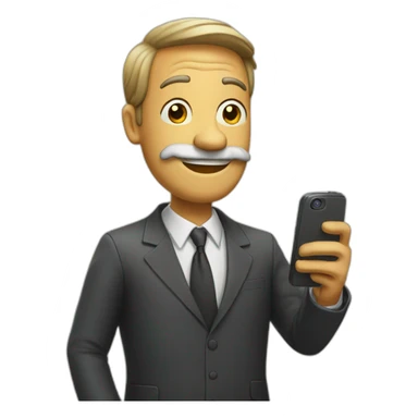 Monsieur avec téléphone  sticker
