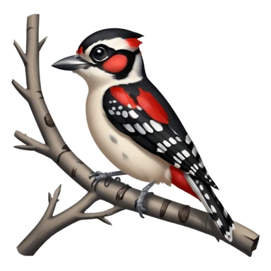downy woodpecker sticker