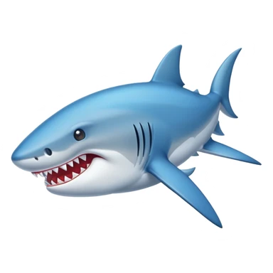 Un tiburón con zapatos azules sticker