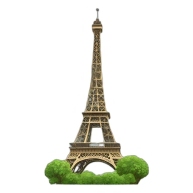 Tour Eiffel avec des arbres sticker