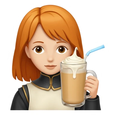 Un biberon avec du lait chaud et Jeanne d’arc en colère qui flotte dans le biberon  sticker