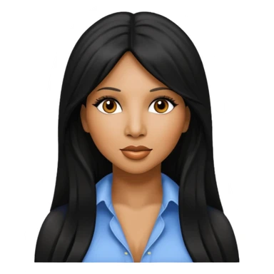 Toni Braxton with long black hair sticker