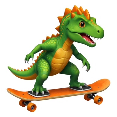 Dinosaur on a skateboard sticker